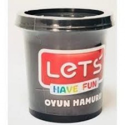 Lets Tek Renk Oyun Hamuru siyah 150 gr.