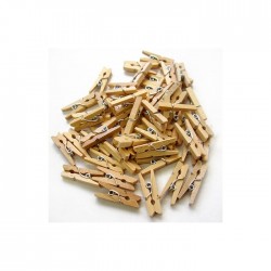 Mikro Natural Ahşap Mandal 25 Mm 24 Adet