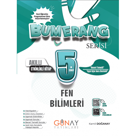 Günay Yayınları 5.Sınıf Bumerang Serisi Fen Bilimleri Soru Bankası
