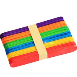 Dil Çubuğu Sade Renkli Abeslang 50 Adet Paketli