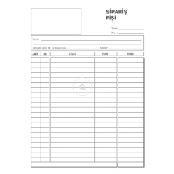 Sipariş Fişi 2 Nüsha-50 Yaprak Otokopili
