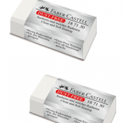 Faber Castell Dust-Free Orta Boy Beyaz Silgi 2 Adet