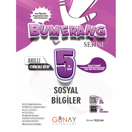Günay Yayınları 5.Sınıf Bumerang Serisi Sosyal Bilimler Soru Bankası