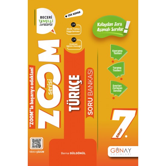 Günay Yayıncılık  7.Sınıf Zoom Türkçe Soru Bankası