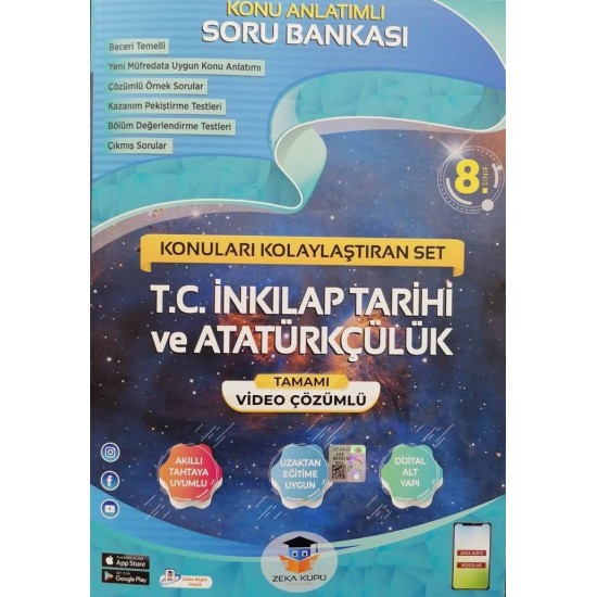 Zeka Küpü Yayınları 8.Sınıf LGS İnkılap Tarihi Konu Anlatımlı Soru Bankası