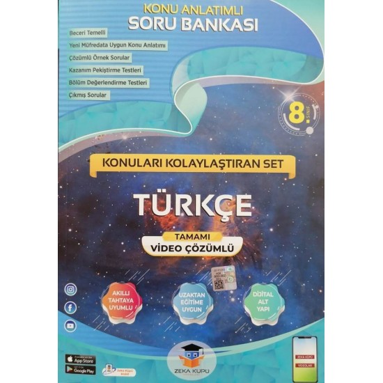 Zeka Küpü Yayınları 8.Sınıf LGS Türkçe Konu Anlatımlı Soru Bankası